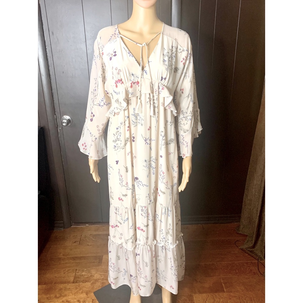 100 Silk Rachel Zoe Floral Maxi Dress, Size 6 Gem